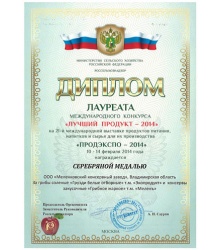 Диплом и серебряная медаль за: