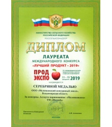 Диплом и серебряная медаль за: